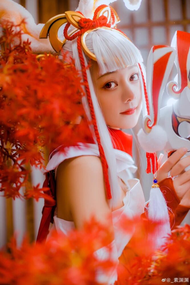 美女玩家cos:王者荣耀阿离 coser:素渊渊